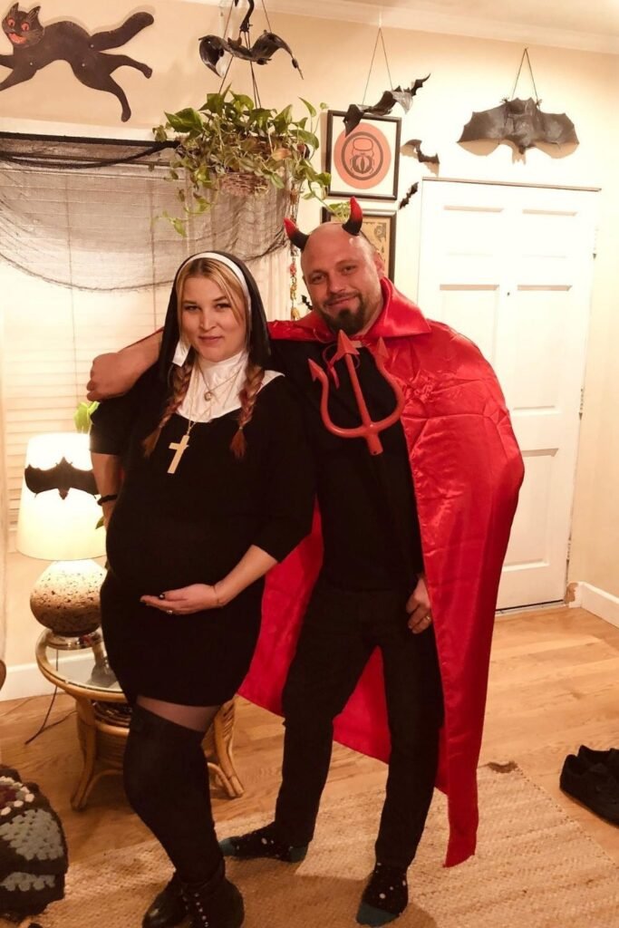 Nun and Devil Couples Costume