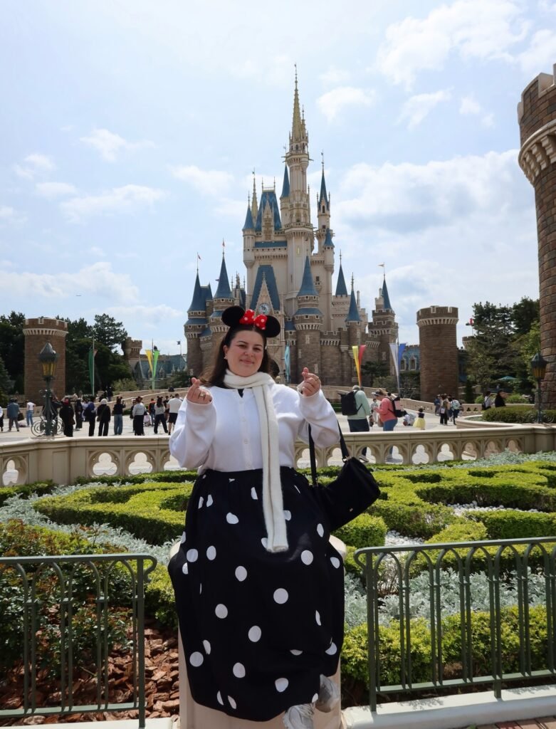 Polka Dot Skirt With a Soft White Cardigan