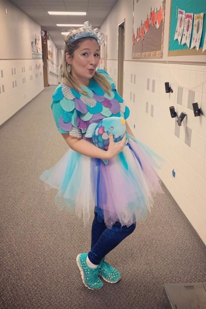 Rainbow Fish Costume With Shimmering Scales