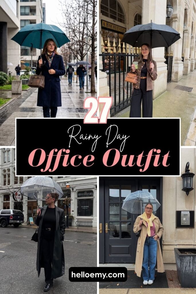 Rainy Day Office Outfit Ideas