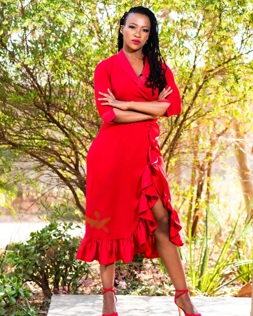 Ruffled Wrap Midi That Means Business at Christmas