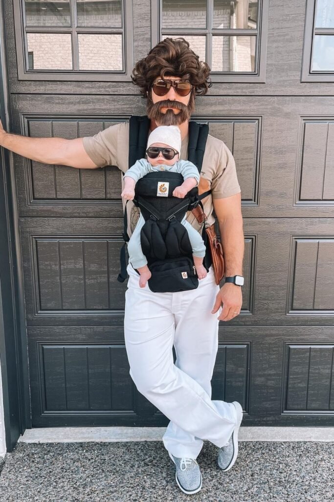 The Wolfpack Dad With a Baby Strapped On