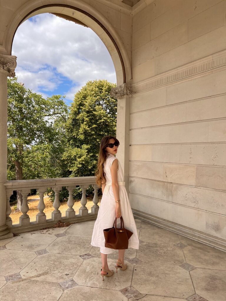 White Belted Midi Dress, Made for Winter
