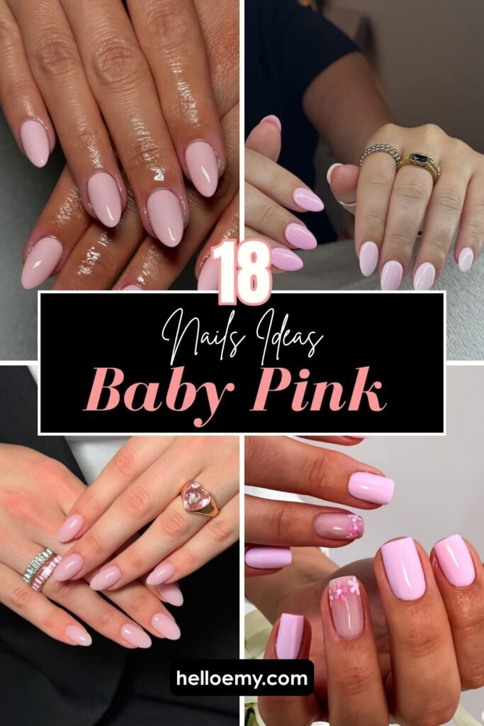 baby pink nails