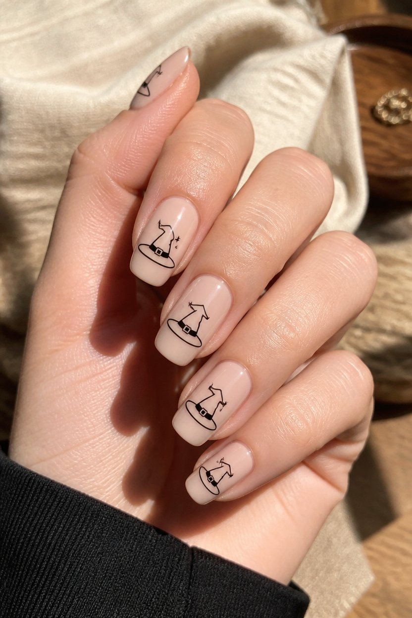 elegant halloween nail art
