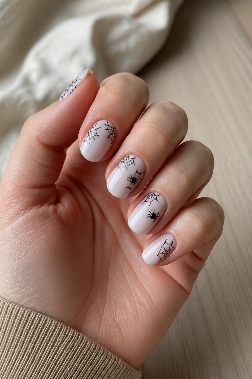 elegant minimalist spider webs