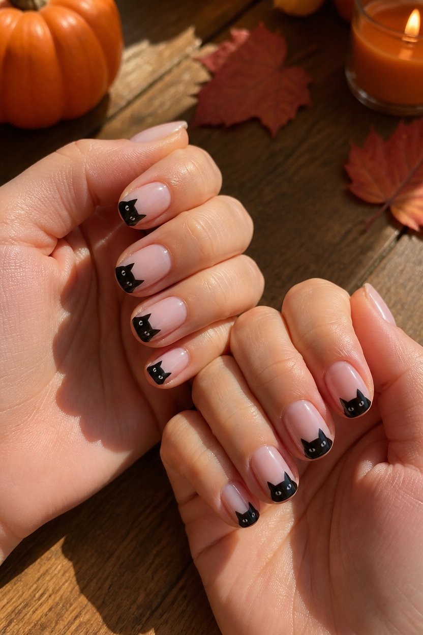 sophisticated halloween nail design