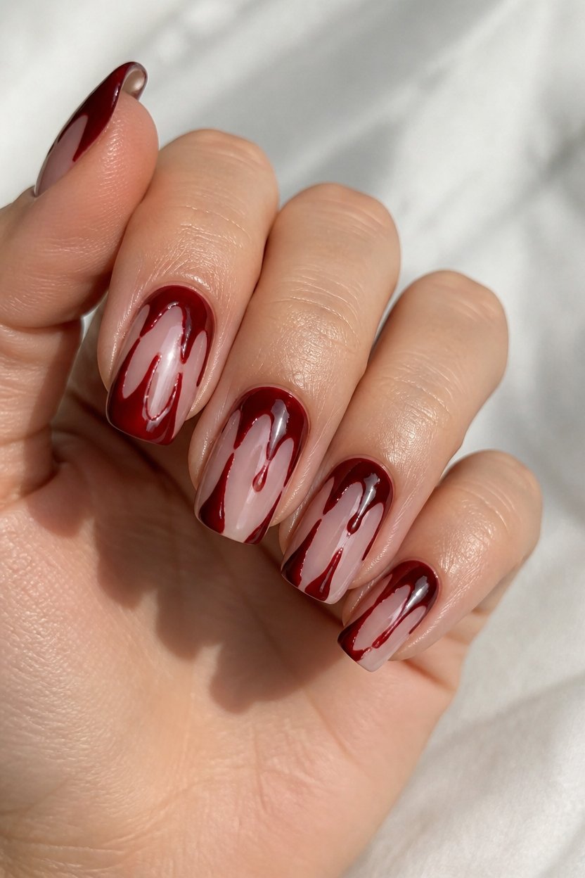 spine tingling halloween nail art