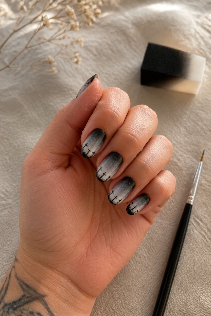 sponging technique for ombre