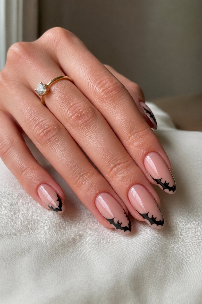 subtle halloween nail design