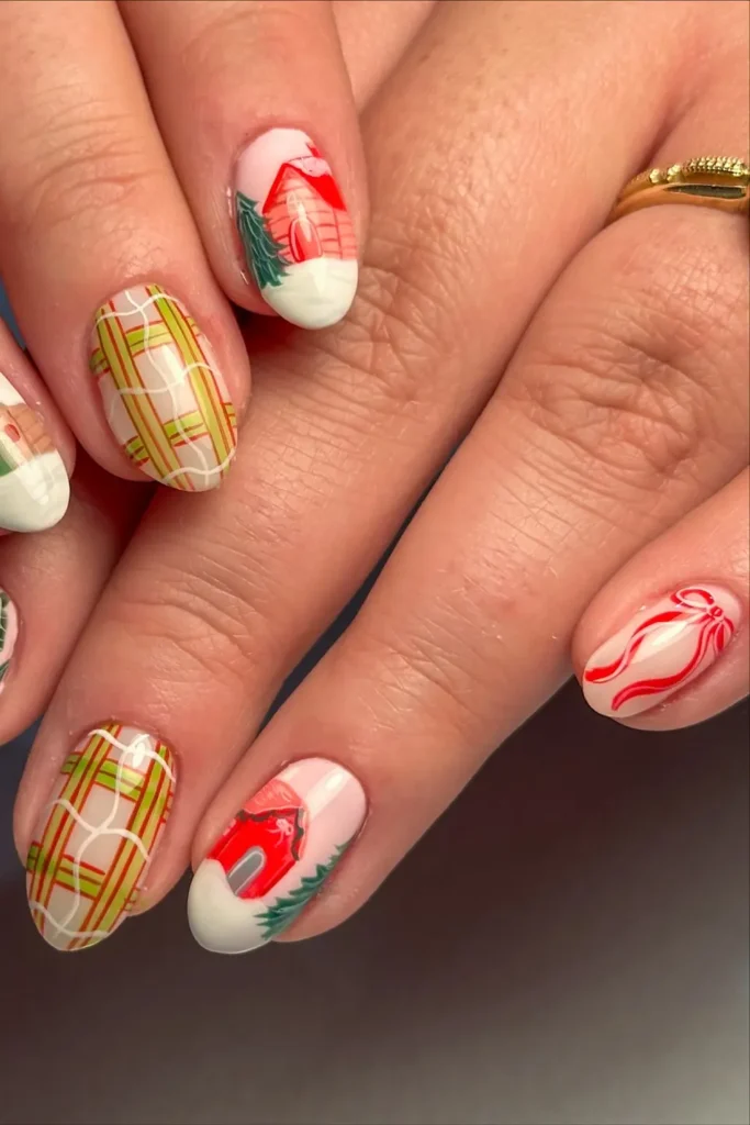 Cozy Cottages, Plaid, and Ribbon Bows