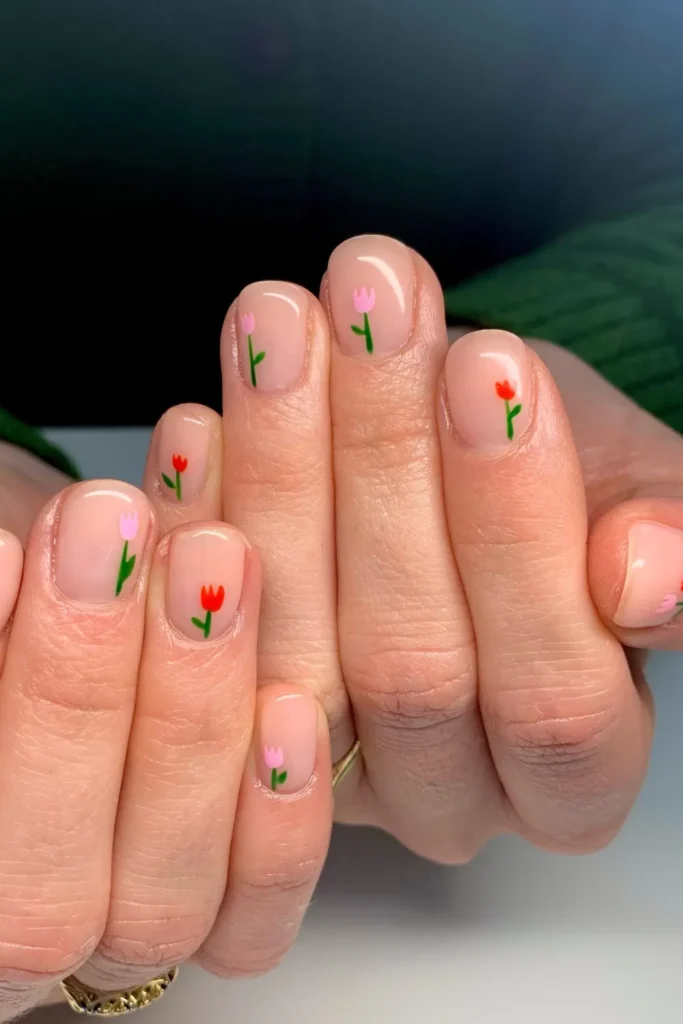 Tiny Tulips in Christmas Colors
