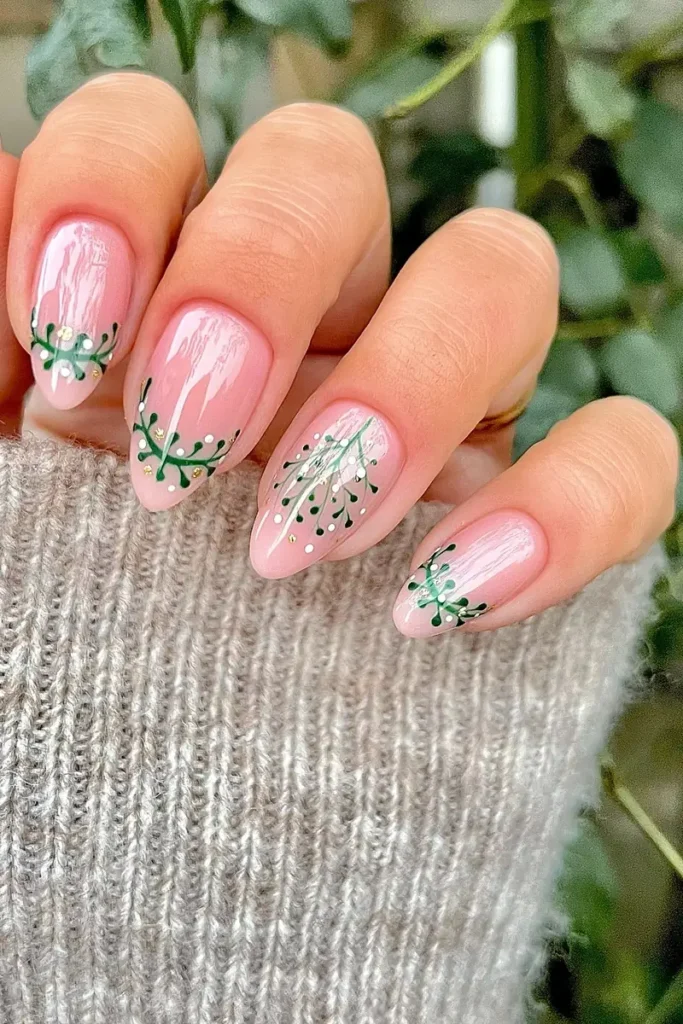 Mistletoe Tips With Gold Flecks