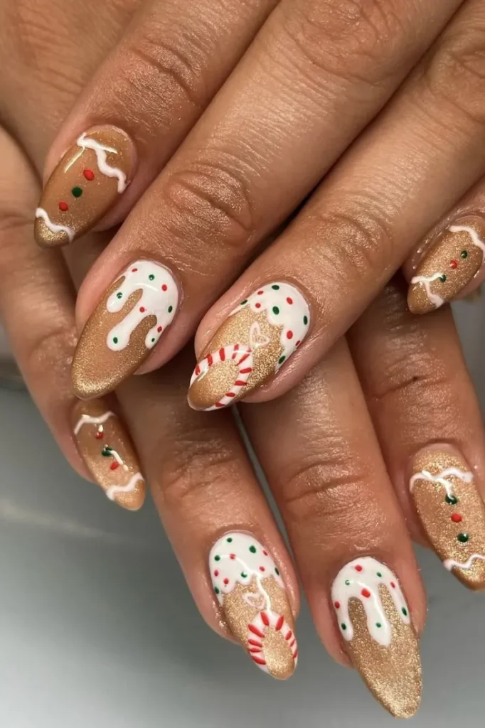 Gingerbread Shimmer With Dripping Icing