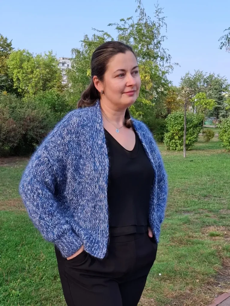 A Blue Knit Over Black