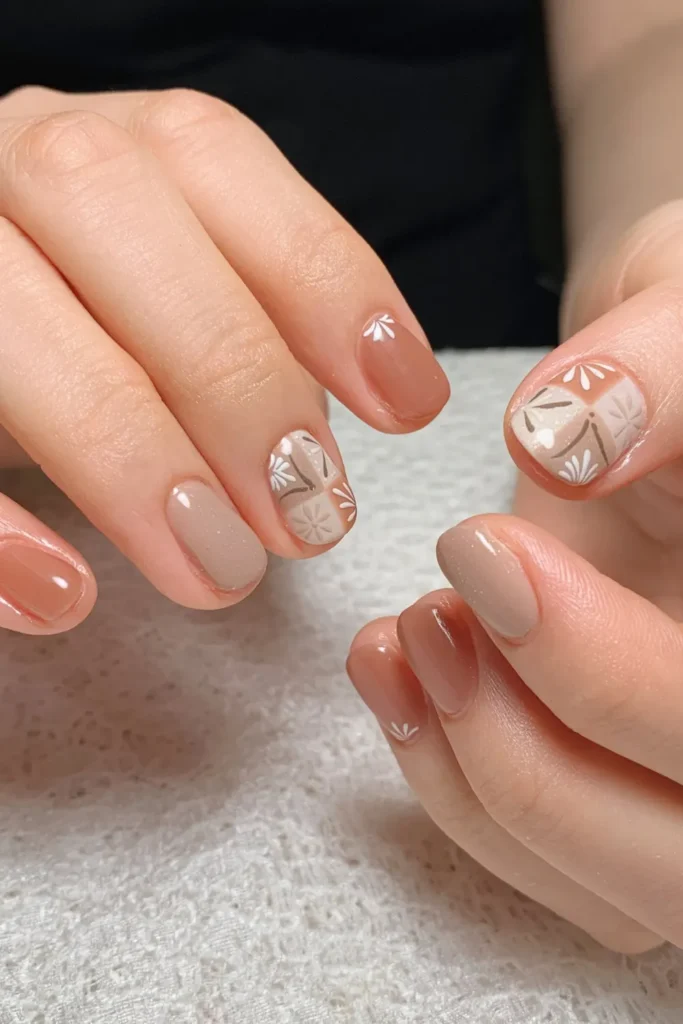 Cocoa Neutrals With One Tile-Print Accent