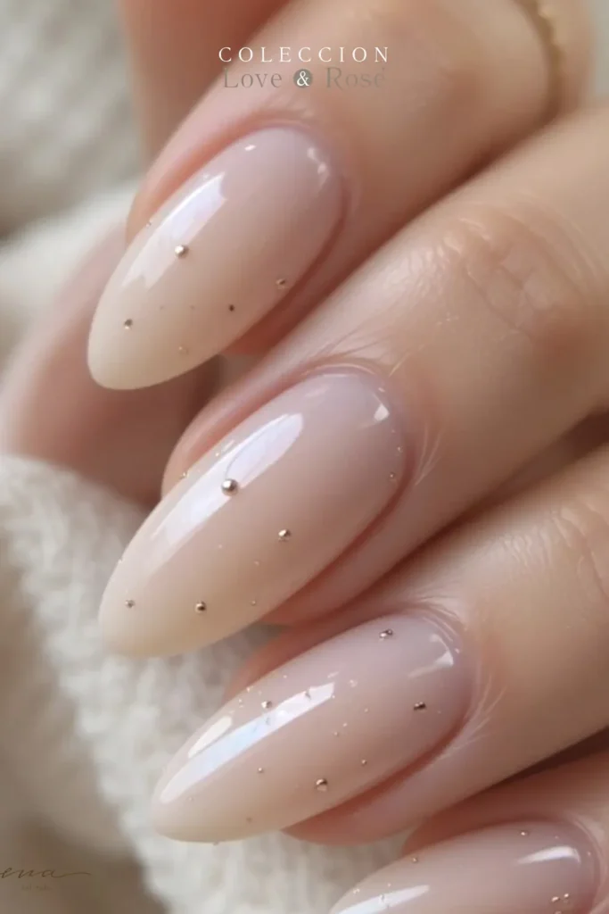 Milky Nude With Scattered Gold Specks