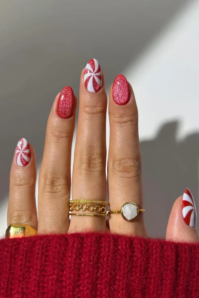 Sparkly Peppermint Swirls