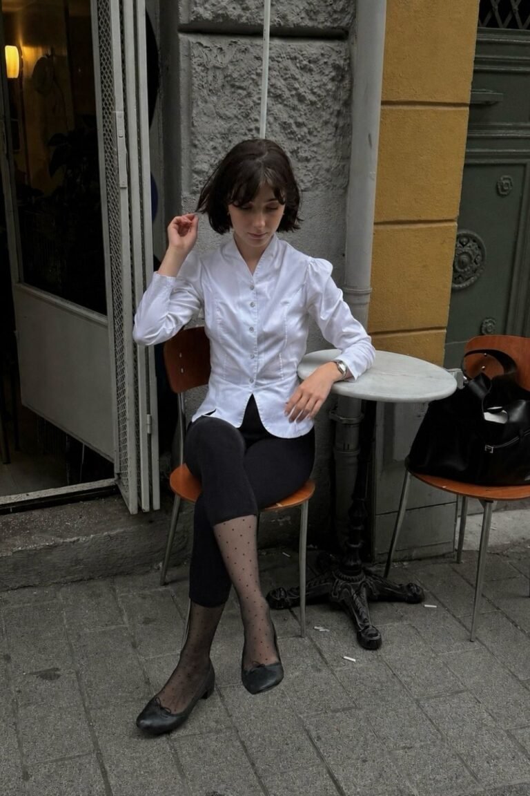 Black Flats Office Outfit Ideas