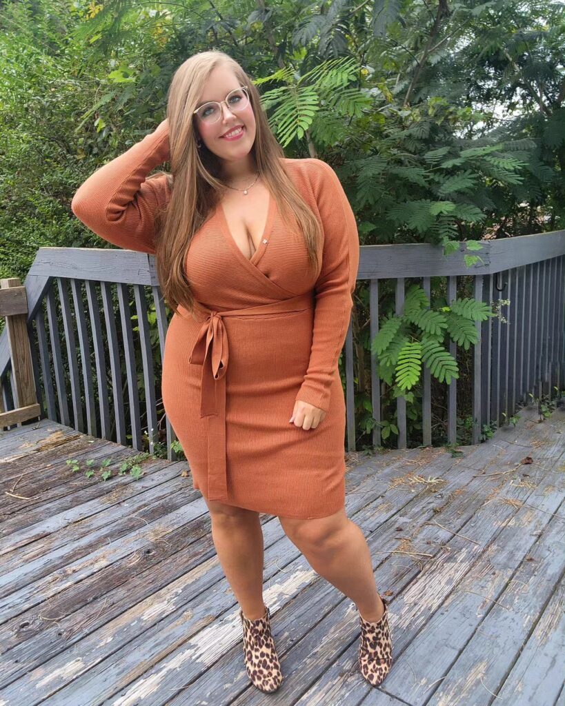 Cinnamon Wrap Dress With Leopard Ankle Boots