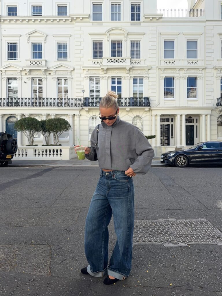 Light Blue Shirt With Straight Jeans and Camel Accessories