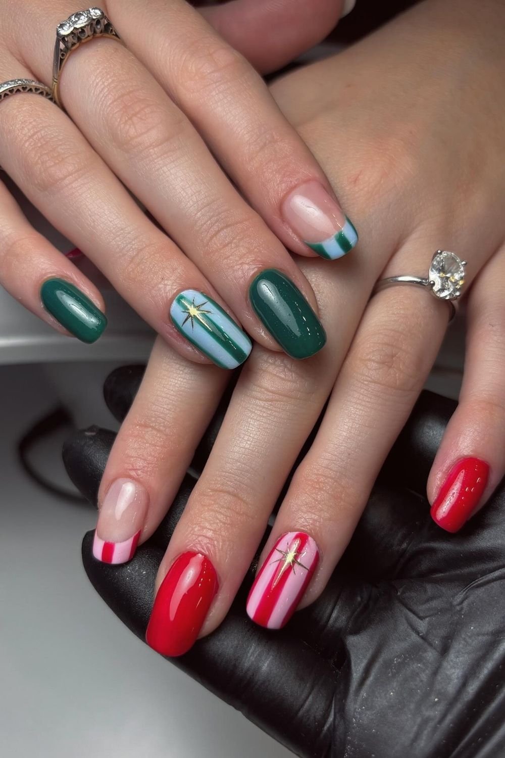 14 Red and Green Christmas Nails for a Classic Look
