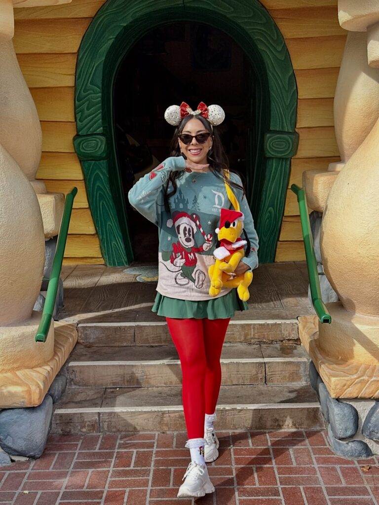 Vintage Holiday Print Jacket With Tall Boots